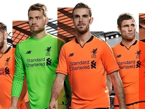 Liverpool ra mắt áo đấu màu cam lạ lẫm