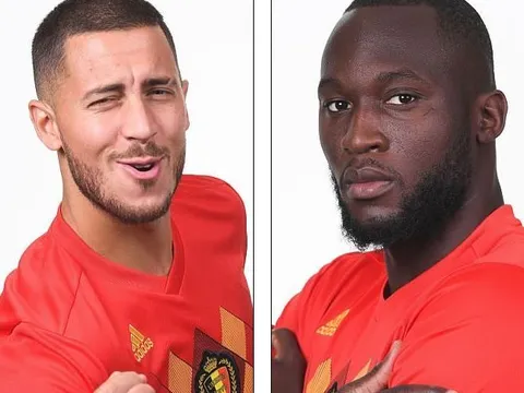 Lukaku tạo dáng cực ngầu bên cạnh Hazard