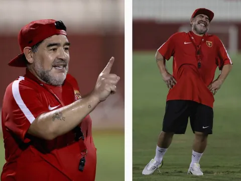 Maradona như trẻ lại trong ngày nhậm chức tại UAE