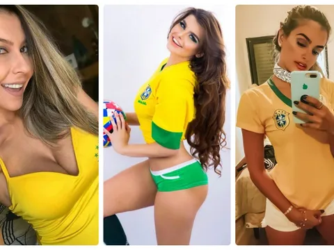 Mất hồn với dàn kiều nữ cháy hết mình vì Brazil