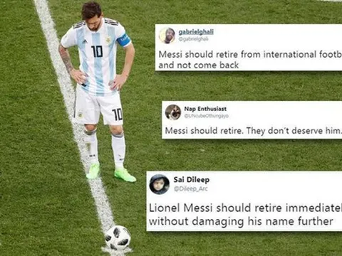 CĐV kêu gọi Messi “bỏ tuyển ngay lập tức” sau thảm bại trước Croatia