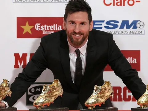 Messi chính thức giành danh hiệu Chiếc Giày Vàng châu Âu