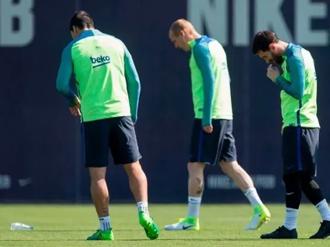 Messi lầm lũi tập luyện trước cuộc đụng độ với Real Sociedad