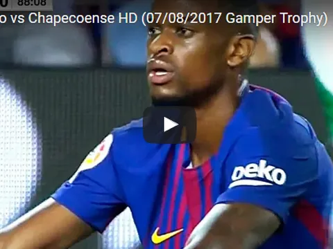Nelson Semedo trấn giữ hàng thủ Barca trước Chapecoense