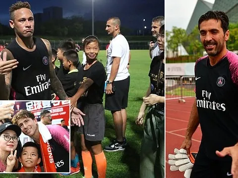 Neymar, Buffon làm lu mờ các đồng đội ở buổi tập của PSG