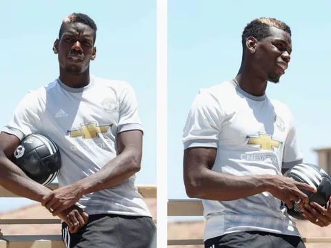 'Người mẫu' Pogba chăm chỉ tạo dáng trên sân tập của Man Utd