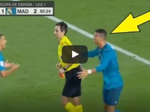Những lần nổi nóng với trọng tài của Cristiano Ronaldo