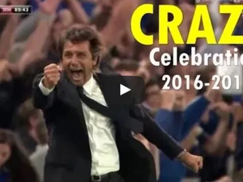 Những màn ăn mừng 'quá cỡ' của Antonio Conte tại Chelsea