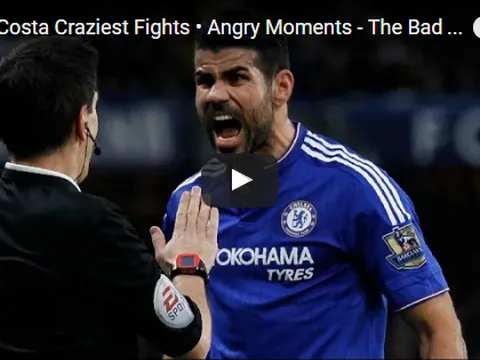 Những pha 'nổi điên' của Diego Costa trong quá khứ
