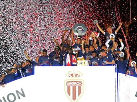 Niềm vui khó tả của Monaco trong ngày đăng quang ngôi vô địch Ligue 1