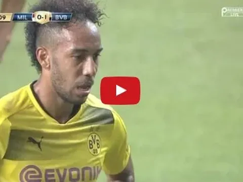 Pierre-Emerick Aubameyang chơi rất hay trước AC Milan
