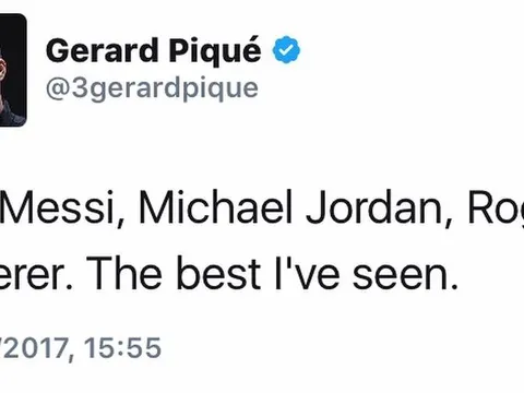 Pique bị fan của Ronaldo 'khủng bố' vì chúc mừng... Federer