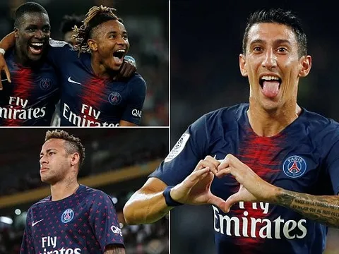 PSG đoạt Siêu cúp Pháp trong ngày người cũ M.U lập cú đúp hủy diệt AS Monaco