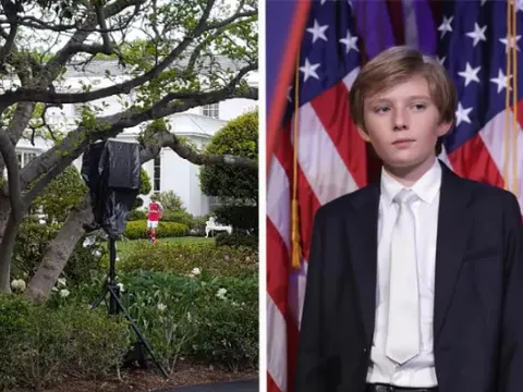 Quý tử nhà Trump là fan của Arsenal