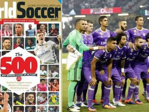 Real Madrid thống trị danh sách 500 cầu thủ nổi bật nhất