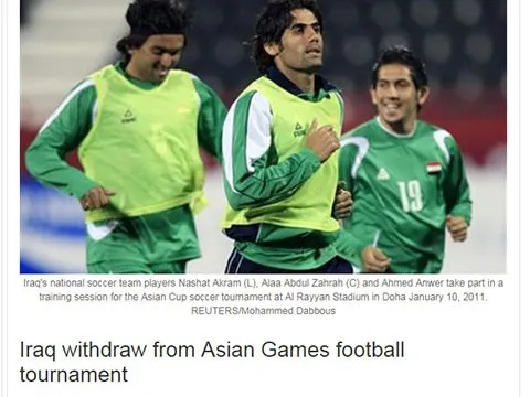 Nghi ngờ gian lận tuổi, Iraq rút khỏi ASIAD Cup 2018?
