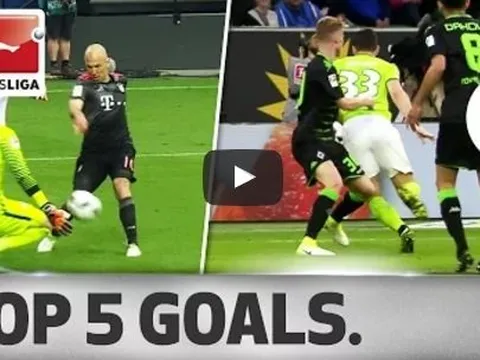 Robben, Alaba, Gomez và những bàn thắng đẹp nhất vòng 33 Bundesliga