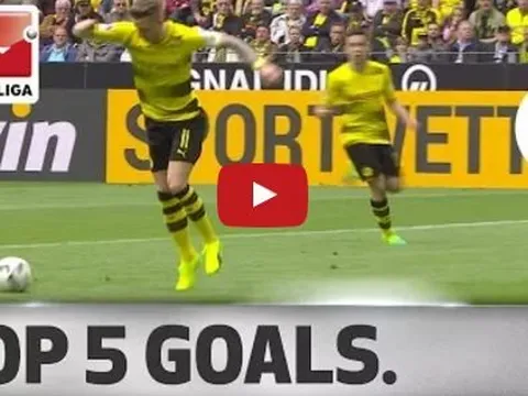 Robben, Reus, Aubameyang và 5 bàn thắng đẹp nhất vòng 34 Bundesliga