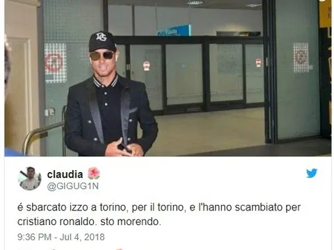 Fan tưởng nhầm Ronaldo đã tới sân bay Italy