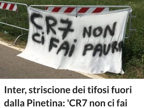 Ronaldo vừa tới Juventus, Fan Inter đã kéo đi hăm dọa