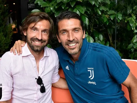 Sang Mỹ, Buffon cười toe toét khi tái ngộ Pirlo