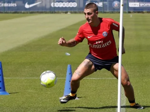 Sau bao sóng gió, Verratti lại tươi cười tập luyện cùng PSG