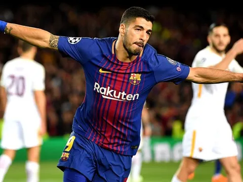 Suarez giải cơn khát sau 392 ngày khi Barca đè bẹp Roma