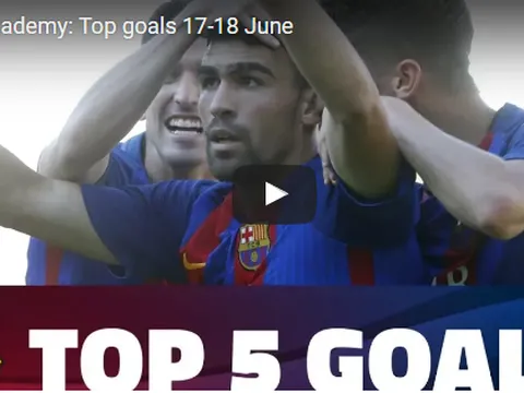 Tài năng trẻ của La Masia thi nhau lập siêu phẩm