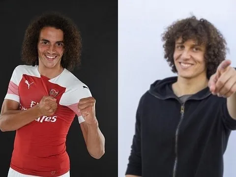 Tân binh Arsenal trông giống David Luiz y đúc trên sân tập