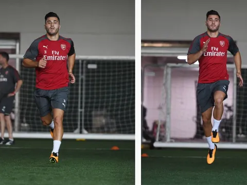 Tân binh Kolasinac nỗ lực ghi điểm trong ngày đầu tập cùng Arsenal