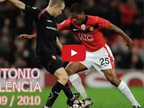 Tất cả bàn thắng và kiến tạo của Antonio Valencia mùa 2009/10