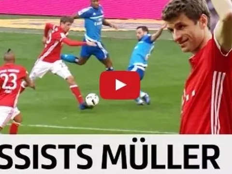 Tất cả các pha kiến tạo của Thomas Muller mùa 2016/17