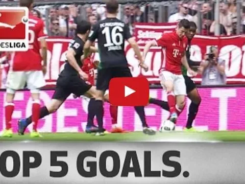 Thiago, Suele và top 5 bàn thắng đẹp nhất vòng 26 Bundesliga