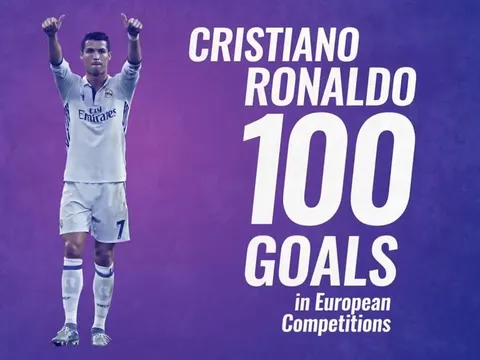 Thống kê choáng với 100 bàn của Ronaldo tại cúp Châu Âu