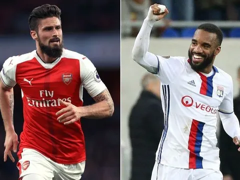 THỐNG KÊ: Lacazette đích thực là hiểm hoạ với Giroud
