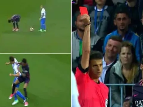 Tình huống dẫn đến chiếc thẻ đỏ của Neymar