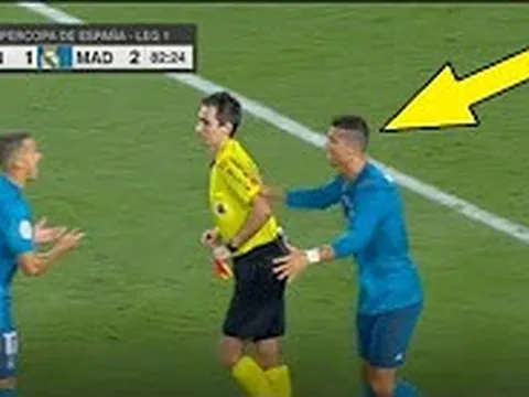 Tình huống đẩy trọng tài khiến Ronaldo bị treo giò