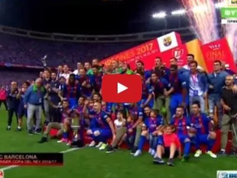 Toàn cảnh lễ trao giải cúp Nhà vua: Nụ cười Barca, nước mắt Alaves