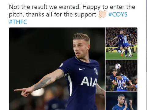 Toby Alderweireld gửi thông điệp khiến các ông lớn ngỡ ngàng