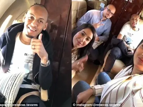 Tới Liverpool, Fabinho khui sâm banh ăn mừng