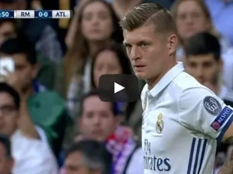 Toni Kroos quá đẳng cấp trong trận Real Madrid 3-0 Atletico Madrid