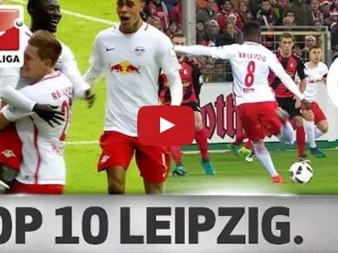 Top 10 bàn thắng đẹp nhất của RB Leipzig mùa 2016/17