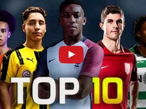 Top 10 cầu thủ chạy cánh U21 xuất sắc nhất năm 2017