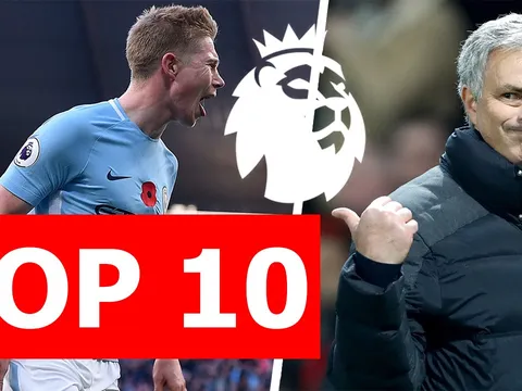 Top 10 con số thú vị Premier Leaegue 2017/18