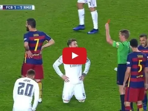 Top 10 pha bóng thô bạo dẫn đến thẻ đỏ của Sergio Ramos