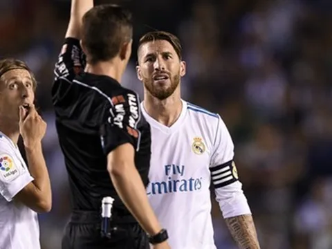 Top 10 Vua thẻ đỏ trong lịch sử La Liga: Ramos san bằng kỉ lục