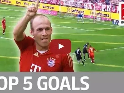 Top 5 bàn thắng cực đẹp của Arjen Robben ở Bundesliga