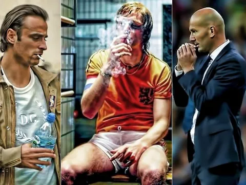 Top 7 sao sân cỏ xem hút thuốc là thú vui khó bỏ