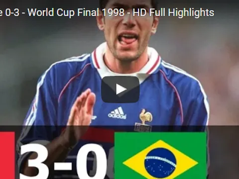Trận cầu kinh điển: Brazil 0-3 Pháp (Chung kết WC 1998)