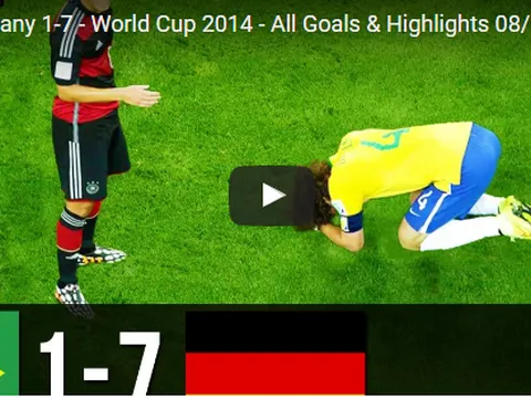 Trận cầu kinh điển: Brazil 1-7 Đức (WC 2014)
